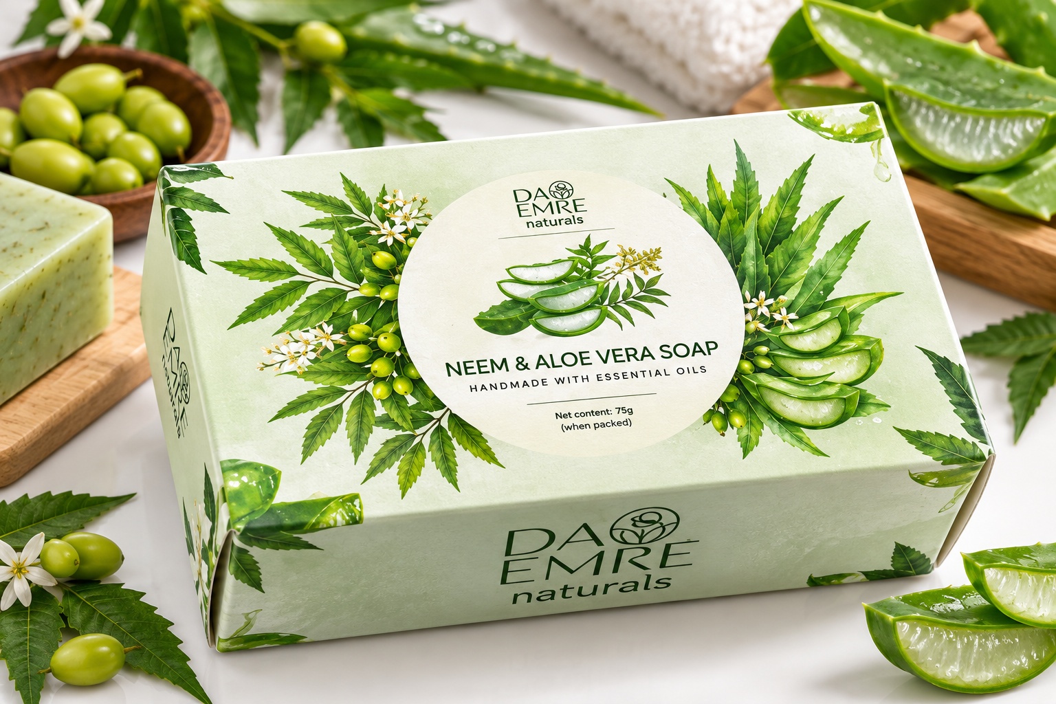 Daemre Neem Aloe Vera Soap 75 gm product packshot