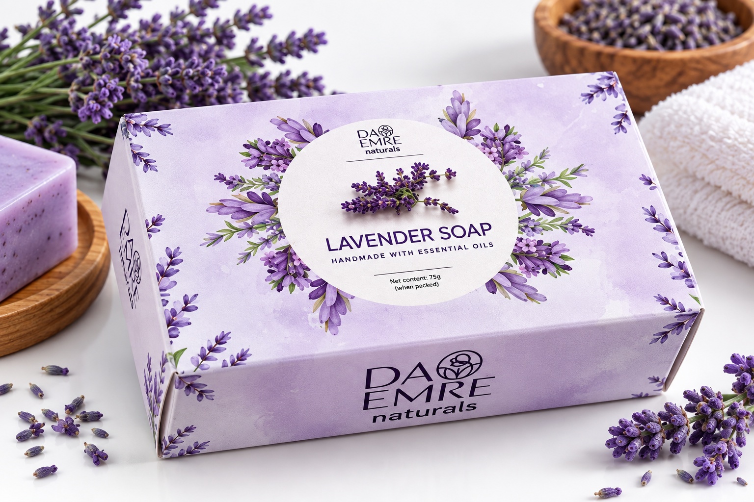 Daemre Lavender Soap 75 gm product packshot