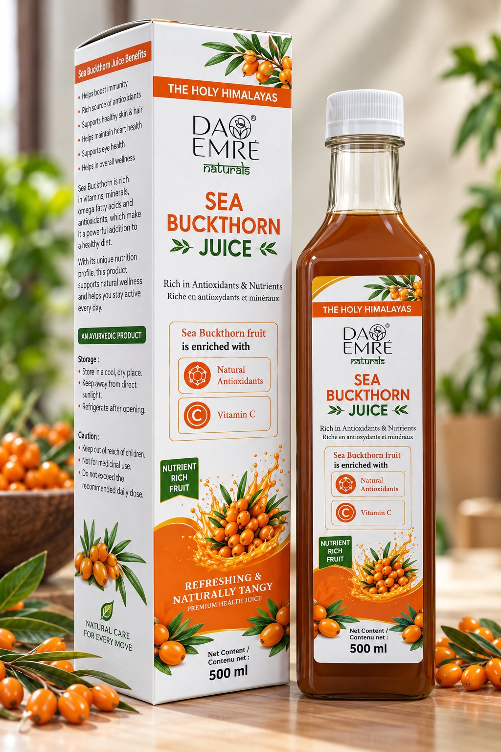 Daemre Seabuckthorn Juice 500 ml product packshot